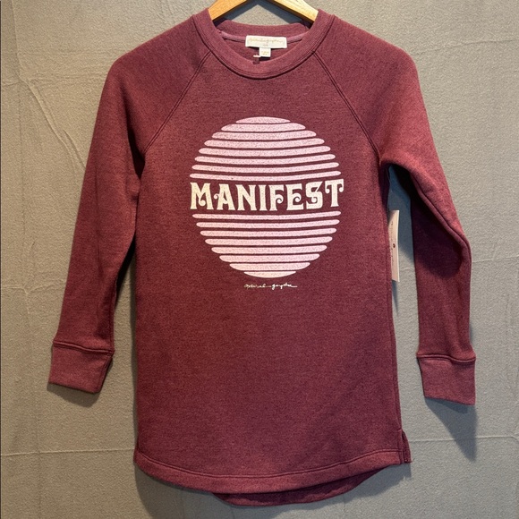 Spiritual Gangster Maroon Sweatshirt Dress - Picture 1 of 5